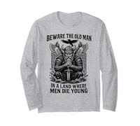 Beware The Old Man in A Land Where Men Die Young Vikings Maglia a Manica