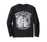 Beware The Old Man in A Land Where Men Die Young Vikings Maglia a Manica