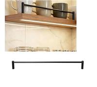 BEWEGNLNHK Parapetto Metallico Anti-Caduta per Scaffali, Rotaie Decorative per La Cucina, Ringhiera per Mensola Tubo Rotondo per Mobili(Black,32in/81cm)
