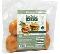 BEWHEAT BEGELLE KETO da 250 Gr ROSMARINO - Panini con solo 2.9 Gr di carboidrati e 1.3 Gr di Zuccheri, adatti per la Dieta Chetogenica o Low Carb (Box da 3 Pezzi da 250 Gr)