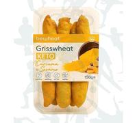 BEWHEAT GRISSWHEAT KETO da 150 Gr Gusto CURCUMA e SESAMO - Deliziosi Grissini KETO con Soli 4 Gr di Carbo e 0,3 Gr di Zucchero a porzione, adatti per uno Dieta CHETOGENICA (Box da 4 Pezzi da 150 Gr)