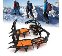 Bewinner 12 Denti Cramponi Ghiaccio Trazione Antiscivolo per Arrampicata | Impugnature da antiscivolo, arrampicata invernale all\'aperto, escursionismo su ghiacciaio, vestibilità regolabile, punte
