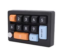 Bewinner 12 Tastiera da Gioco Meccanica a una Mano, Tastiera Macro Programmabile Programmabile Rgb, Tastiera di Gioco Portatile con Controllo Manopola Joystick e Connessione in modalità 3 (BLACK)