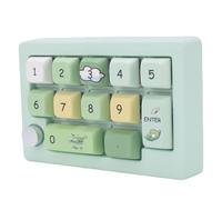 Bewinner 12 Tastiera da Gioco Meccanica a una Mano, Tastiera Macro Programmabile Programmabile Rgb, Tastiera di Gioco Portatile con Controllo Manopola Joystick e Connessione in modalità 3 (GREEN)