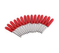 Bewinner 15 Pezzi 45° Lame per Taglio Vinile in Carburo, Albero da 2 Mm | Coltelli per plotter in carburo, custodia con cappuccio rosso, taglienti di precisione, per vinile fuso standard e