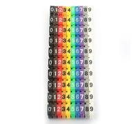 Bewinner 150 Pezzi Tubi Etichette Numeri Fili Marcatori Cavi 1.5mm² (#4) | Manicotti con numeri colorati, etichette identificative dei cavi elettrici, per l\'organizzazione del cablaggio del