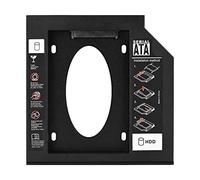 Bewinner 2.5" SATA HDD SSD Hard Drive Adapter 2 HDD Contenitore Hard Disk Drive Case per 9.5mm / 12.7mm bay Adattatore Dvd Ottico per Laptop CD/Dvd-Rom(12.7mm)