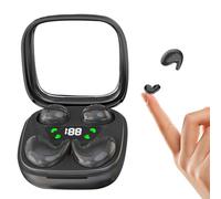 Bewinner 2 Paia Auricolari Bluetooth 6.0 per Dormire, Auricolari Wireless Ultra Piccoli con Custodia di Ricarica, Design Piatto per Chi Dorme Sul Fianco, Comodi per Esercizi di Lavoro (BLACK)