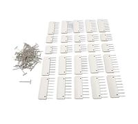 Bewinner 25 Pezzi Set Pettini Bloccanti, Spille Doppia Misura per | Blocca maglia per risparmiare tempo, specifiche a doppio perno, per centrini di pizzo, scialli afgani, fissaggio facile e