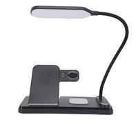 Bewinner 3 su 1 Stazione di Ricarica Wireless, Supporto per Caricabatterie Veloce da 15 W per Telefono, Auricolari di Orologio con Lampada a LED Regolabile, Supporto per Orologio per
