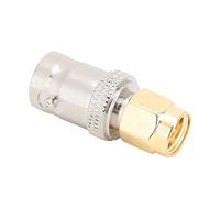 Bewinner 4 Connettori Adattatore BNC Femmina a SMA Maschio, Ottone Nichelato, Oro e Argento, Adattatore Coassiale RF per Sistemi di Comunicazione, Trasmissione Stabile del Segnale