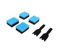 Bewinner 4 Pezzi Set Spazzole per Pulizia Griglia con Raschietti | Pulitore per griglia scanalato, nylon resistente al calore, strumento per padella in ghisa, cassaforte antiaderente, kit di