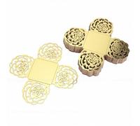 Bewinner 50 Pezzi Involucri per Tartufo Argento Carta Specchiante Mini Pirottini per Cupcake Quadrati a Forma di Fiore Cavo, Bicchierini per Caramelle Al Cioccolato per la Decorazione di Matrimoni e