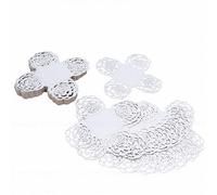 Bewinner 50 Pezzi Involucri per Tartufo Argento Carta Specchiante Mini Pirottini per Cupcake Quadrati a Forma di Fiore Cavo, Bicchierini per Caramelle Al Cioccolato per la Decorazione di Matrimoni e