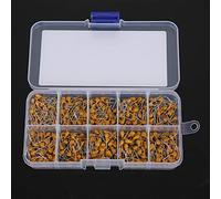 Bewinner 500Pcs Kit Condensatori Ceramici 0.1uF 10uF Assortimento | Set MLCC multistrato, 10 valori comuni, custodia in plastica resistente, facile identificazione del valore