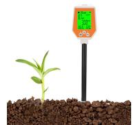 Bewinner 6 in 1 Tester di PH del Suolo, Misuratore di umidità del PH Digital EC Ad Alta Precisione, Temperatura 'umidità 'aria LCD Retroillumina del Misuratore del Terreno Digitale per