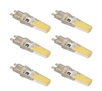 Bewinner 6 Pezzi Lampadina LED G9 Dimmabile 9W 500LM per Lampade da (WHITE) | Chip COB, raggio da 360 gradi, cura degli occhi senza sfarfallio, lunga durata di 50.000 ore, installazione semplice