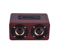 Bewinner 6W Cassa Altoparlante Bluetooth con 2 Trombe, Altoparlanti Stereo Senza Fili con 8 Ore di Riproduzione Continua, Mini Altoparlante Portatile in Legno da Desktop, Laptop, Telefoni, TV