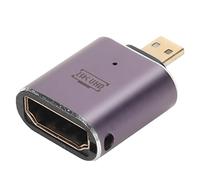 Bewinner Adattatore da Micro HDMI a HDMI, 8K HD 48 Gbps Adattatore da Micro HDMI Maschio a HDMI Femmina con Luci a LED Supporto Canale di Ritorno Audio Ethernet, 3D, Audio Surround