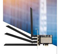 Bewinner Adattatore da NGFF a PCIe per Scheda di Rete Wireless BCM94360CD, Adattatore WiFi Desktop con 4 Antenne Ad Alto Guadagno 8DBI, Convertitore PCIe X1 X4 X8 X16 per compatibilità MacOS,