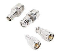 Bewinner Adattatore da UHF a BNC da 4 Pz, Impedenza di 50 Ohm Connettore Squisito in Rame Nichelato per Antenne, Radio, Wi-Fi, Telecomunicazioni, Cavo Coassiale ECC