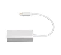 Bewinner Adattatore da USB C A Ethernet, da USB C A RJ45 Rete RJ45 Adattatore Cablato Convertitore di Trasmissione Stabile per Laptop con Porta A di Tipo C Argento (1000 megabyte)