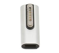 Bewinner Adattatore da USB C a Punta T Magnetica, Convertitore da USB C a Magnetico PD da 140 W con Ricarica Rapida da 100 W per PRO 2021 Air 2022 PRO 2023 Argento (Curva Centrale)