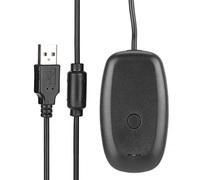 Bewinner Adattatore del Ricevitore da Gioco Wireless per PC, Connettore della Console USB per Controller 360 con Supporto CD Driver Fino a 4 Controller e Cuffie