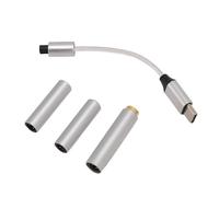 Bewinner Adattatore Jack per Cuffie da USB C a 3,5 Mm con Chip, Ad Alta Risoluzione 32 Bit/384 KHz, Plug & Play per Smartphone, Include Connettori da 2,5 Mm e 4,4