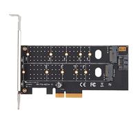 Bewinner Adattatore PCIE M.2 per SSD PCIE NVMe, Adattatore da M.2 a PCIE PCB Poroso Dual M.2 PCIE Adattatore per Scheda di Espansione Slot PCIE 4X/8X/16X