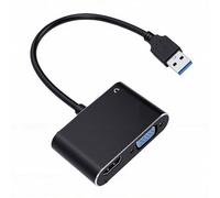 Bewinner Adattatore USB 3.0 a HDMI VGA, Adattatore USB a VGA HDMI per 2 Monitor, Convertitore Doppio Display Scheda Grafica Video Esterna 1080P 60Hz per Monitor Laptop 7 8 8.1 10 OS X