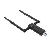 Bewinner Adattatore WiFi USB Wireless, Adattatore di Rete Wireless Tripla Banda 802.11AX con Doppia Antenna 6dBi, Adattatore Wireless WiFi6E per Win 10 11