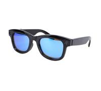 Bewinner AI Translation Glasses with Camera, Bluetooth 5.3 WiFi Smart Glasses for Real Time Transtator Music Calls Travel Business Business Annullacing Mic (Blue)