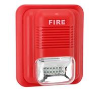Bewinner Allarme Antincendio a LED con Suono e Luce Sirena di Allarme Super Rumoroso per Edifici Residenziali, Rosso 5,28x4,53 Pollici, di Antincendio 12 24VDC per Hotel