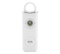 Bewinner Allarme di Sicurezza Personale con Suono Forte da 130 DB, Portachiavi Impermeabile con Luce LED per Donna, Allarme di Emergenza per Sicurezza Notturna (WHITE)
