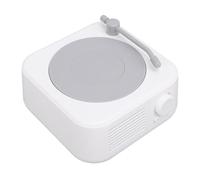 Bewinner Altoparlante Bluetooth retrò, Altoparlante Wireless Stile Giradischi Vintage, Mini Portatile Ricaricabile con Radio FM e AUX, 8 Ore di Riproduzione, Bianco Lunare (Luna Bianca)