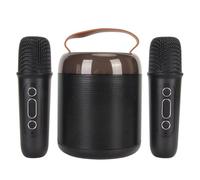 Bewinner Altoparlanti Karaoke Wireless con 2 Microfoni Wireless, Macchina Karaoke Portatile Bluetooth 5.3 con Luce RGB per Feste in Famiglia, Set Mini Altoparlanti con 3 Unità Stereo, Premium (BLACK)