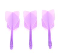 Bewinner Asta e Alette per Freccette Integrate con Filettatura 2BA da 3 Pezzi, Freccette di Forma Standard Anti-Rottura Trasparenti con Materiale ABS Flessibile (Purple)
