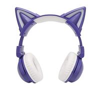 Bewinner Auricolare Bluetooth Cat Ear per Bambini, Cuffie Stereo Wireless/Cablate con Luci LED, Microfono Incorporato, Archetto Regolabile, Graziosi Regali Rosa per Ragazze e Donne Amanti dei Gatti