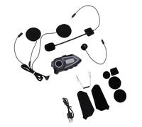 Bewinner Auricolare Bluetooth per Casco per Ciclisti in Moto, Pendolarismo, Turismo, Auricolare per Casco con Audio HiFi, Cancellazione del Rumore, Impermeabile IP65