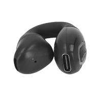 Bewinner Auricolare Bluetooth V5.4 Auricolare Wireless Ad Anello Aperto su un Lato Design Multifunzionale con un Tasto per Chiamate Musicali, Grado di Protezione IPX5 Antipioggia (BLACK)