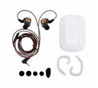 Bewinner Auricolari da Gioco Cablati con Microfono, Cuffie HiFi Bass IEM con Driver Dinamico da 11 Mm, Auricolari con Monitor In Ear da 3,5 Mm per Videochiamate Musicali e Giochi (BLACK)