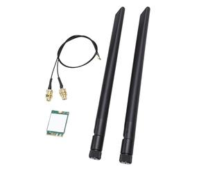 Bewinner AX1675X Scheda Wireless WiFi 6E M.2, Bluetooth 5.3, Tripla Banda 2.4G/5G/6GHz, 160 MHz, MU-MIMO, Doppia Antenna da 8 DB, per PC Desktop Portatile, Compatibile con /, 10/11,