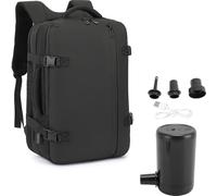 Bewinner Backpack Viopum Travel, Zaino da Viaggio Espansibile 55L con Pompa Ad Aria, Porta di Ricarica USB, a Prova di Acqua, Borsa a Tracolla a Compressione Vacpack per Affari, College,