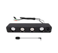 Bewinner Barra Altoparlante da Tavolo, Microfono per Cuffie per PC | Soundbar Stereo, 4 Driver, Alimentazione USB Cablata, Sotto Monitor, Musica da Film per Giochi