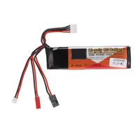 Bewinner Batteria LiPo per Trasmettitore 11,1 V 2200 MAh, Batteria Ricaricabile a 3 Celle per Trasmettitori Radio Futaba JR Devo7/10 WFLY, Ricarica Rapida 1,5 Ore, Include Connettori Futaba/JR/JST