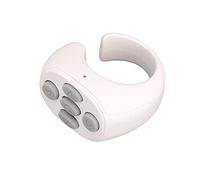 Bewinner Bluetooth 5.3 Smart Ring Controller Girapagina Remoto Wireless per TikTok Scorri Come |Pulsante di Otturatore Video Selfie a LED Ricaricabile per la Lettura (WHITE)
