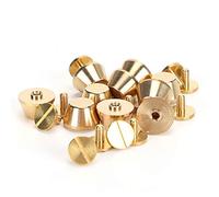 Bewinner Borchie per Chiodini per Piedini per Borsa in Ottone da 10 Pezzi, Rivetti per Borsa da da 12 Mm per Artigianato in Pelle, Protezioni Inferiori Decorative