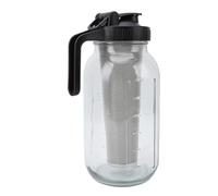 Bewinner Brocca per Macchina per caffè Freddo da 2000 Ml con Filtro in Acciaio Inossidabile, Barattolo per Macchina per caffè Ghiacciato in Vetro Spesso con Coperchio e Beccuccio per Ufficio (2000 ml)