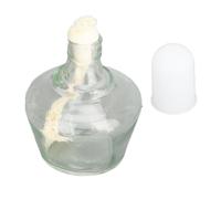 Bewinner Bruciatore per Lampada Ad Alcool in Vetro da 150 Ml per Riscaldamento di Laboratorio con 5 Stoppini di Ricambio - Strumento Educativo per L'insegnamento di Chimica Scolastica o Lezioni di